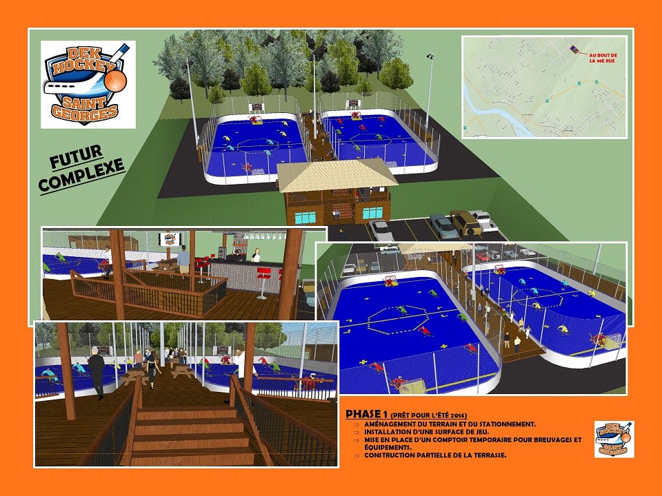 Le nouveau site de Dekhockey Saint-Georges, sur la 98e rue,comptera deux surfaces de jeu et une terrasse.