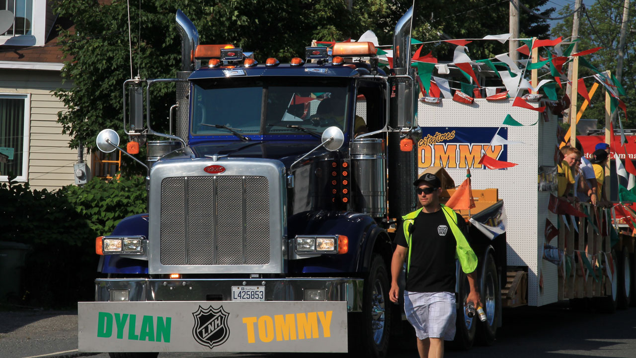 Le camion décoré pour l'occasion.