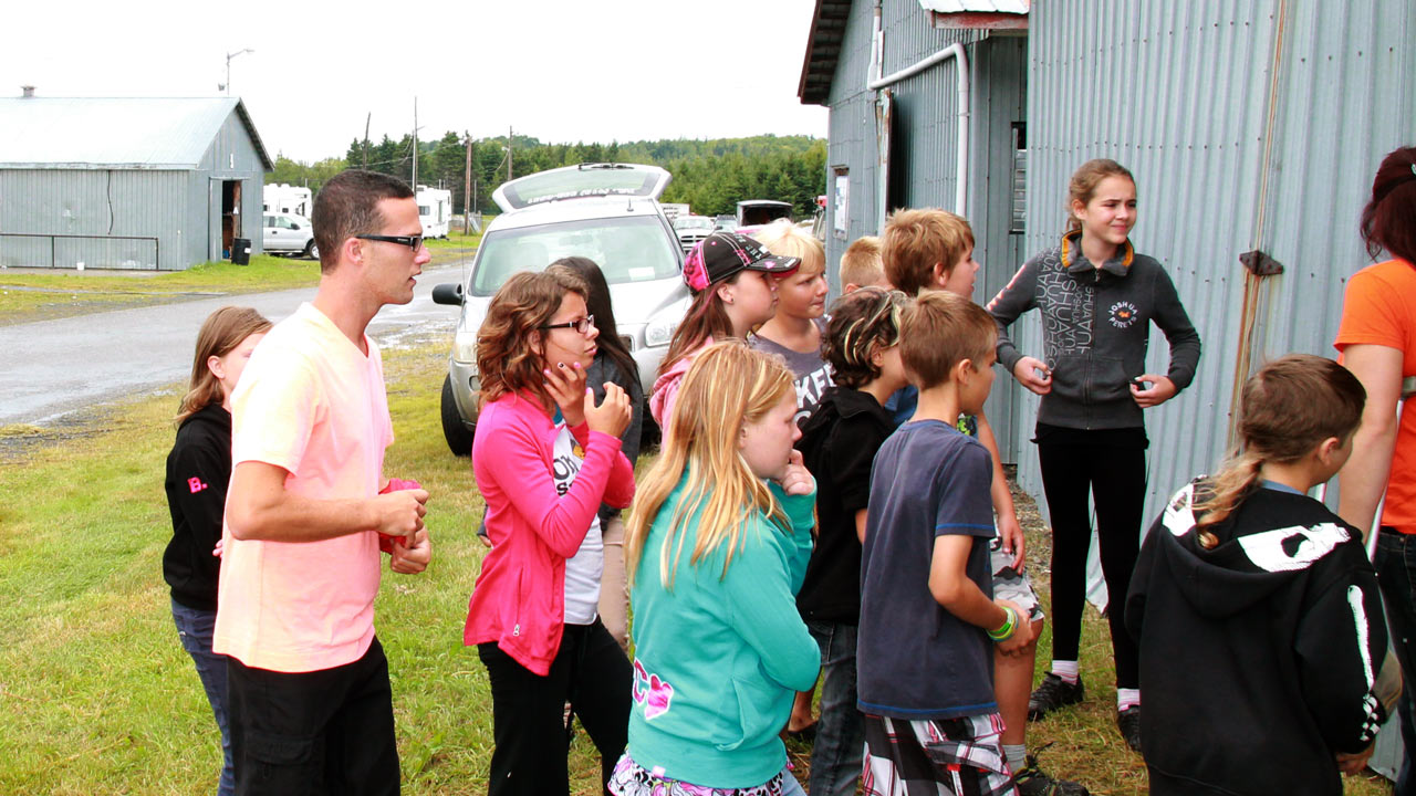 Un groupe de jeunes a pu visiter en primeur le site avant l'arrivée de milliers de festivaliers.