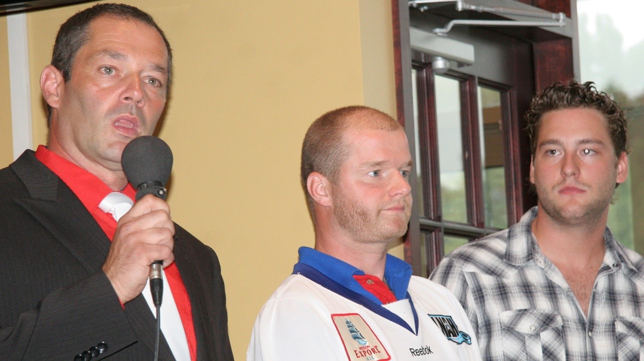 Richard Genesse en compagnie du Beauceron Hubert Morin