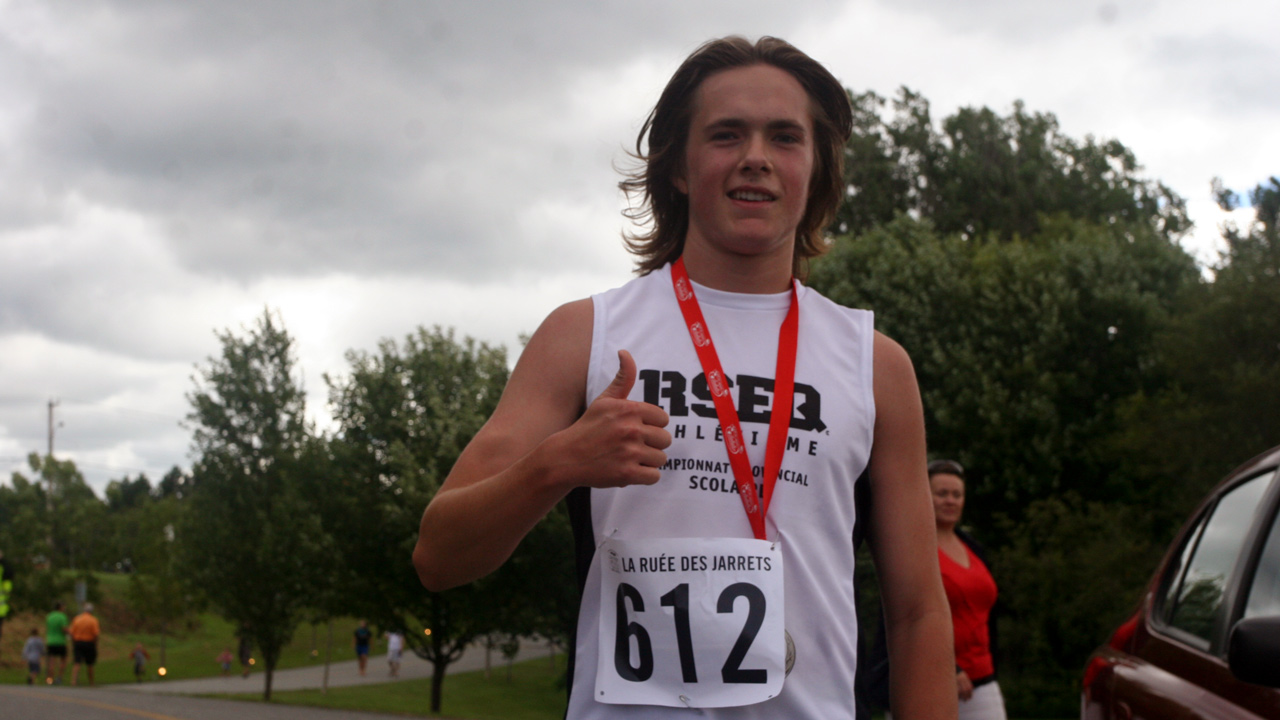 Marc-Olivier Roy, de Notre-Dame-des-Pins, a terminé troisième à la course du cinq kilomètres.