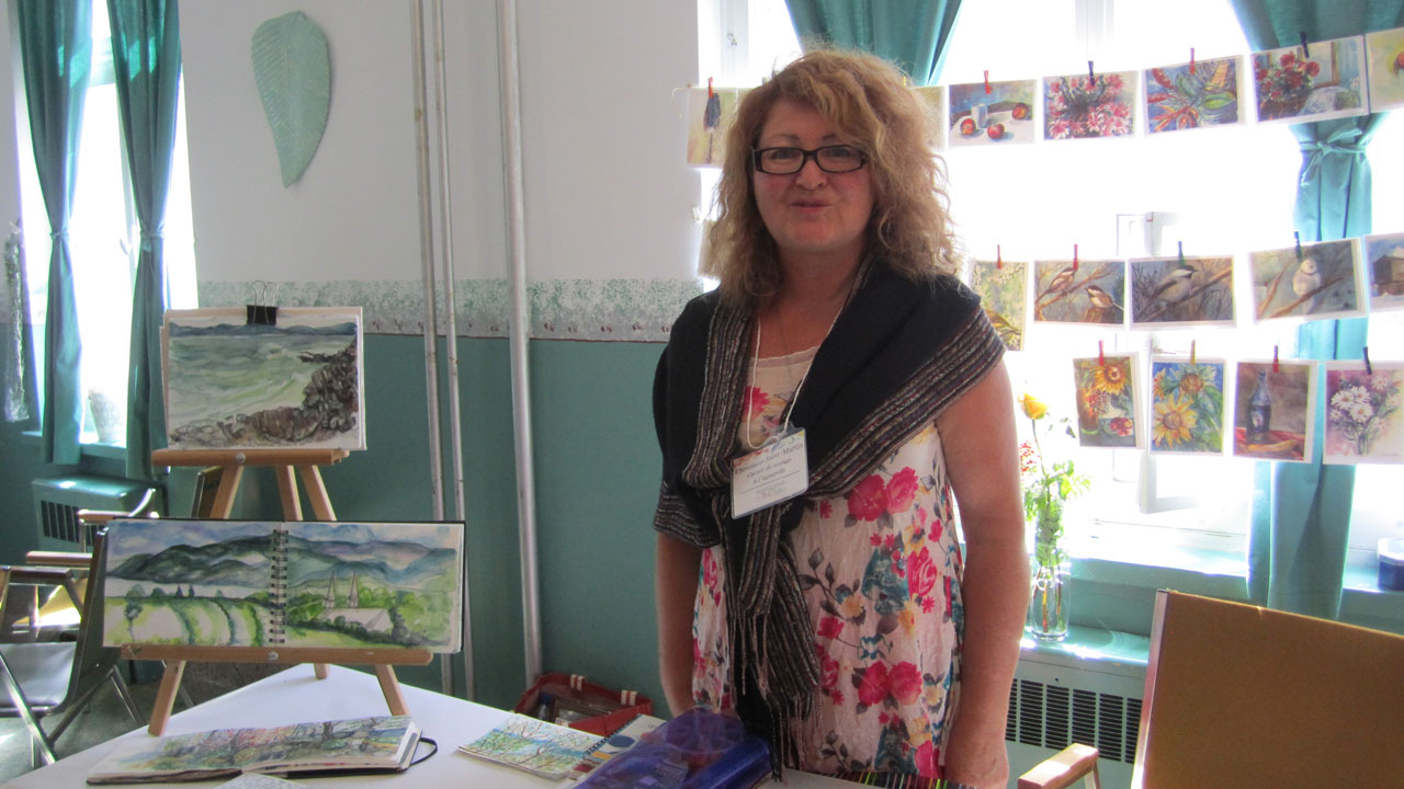Christiane St-Martin, atelier d'initiation au carnet de voyage à l'aquarelle