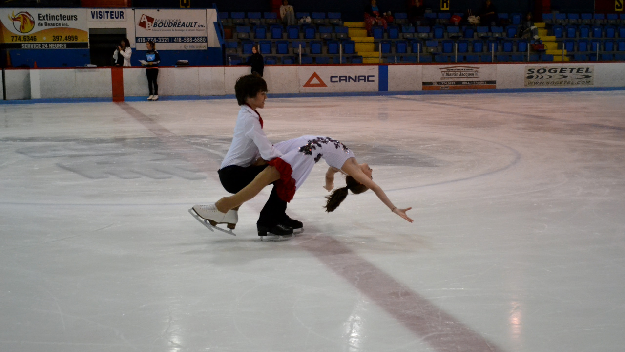 Rachel Fortin et Édouard Tremblay en action