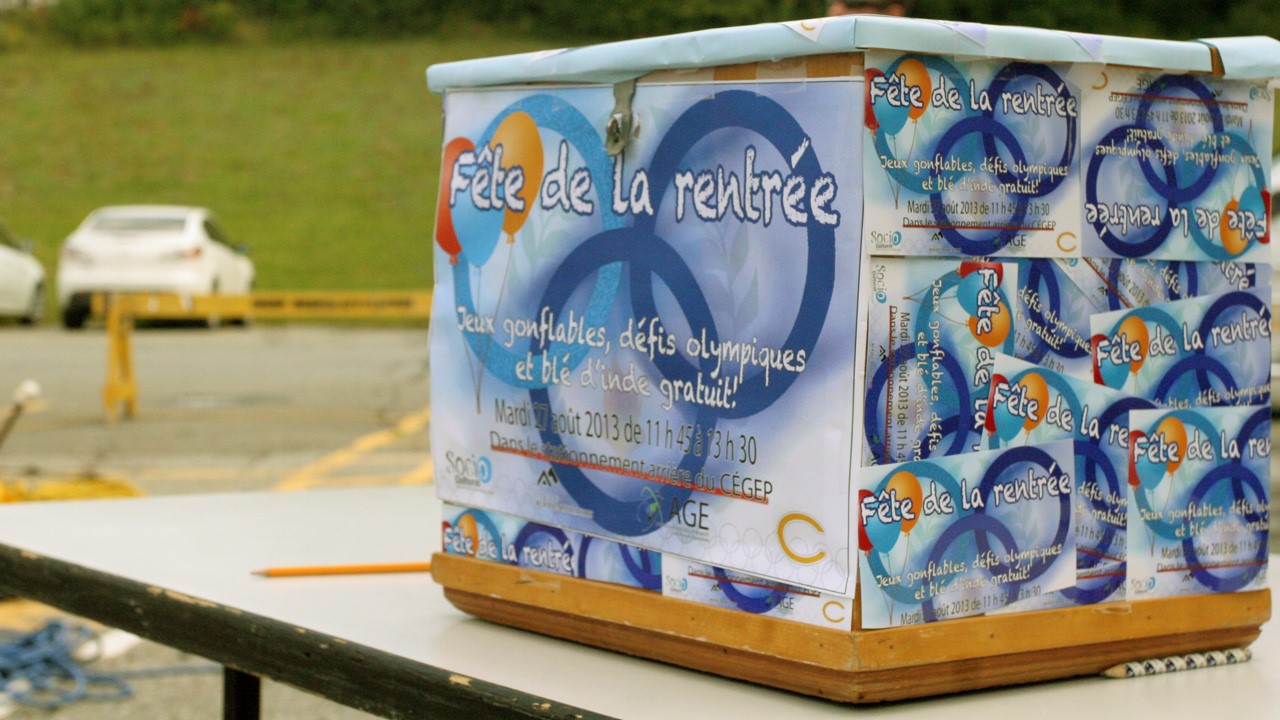 La fête de la rentrée au Cégep Beauce-Appalaches s'est déroulée ce midi au stationnement arrière de l'établissement