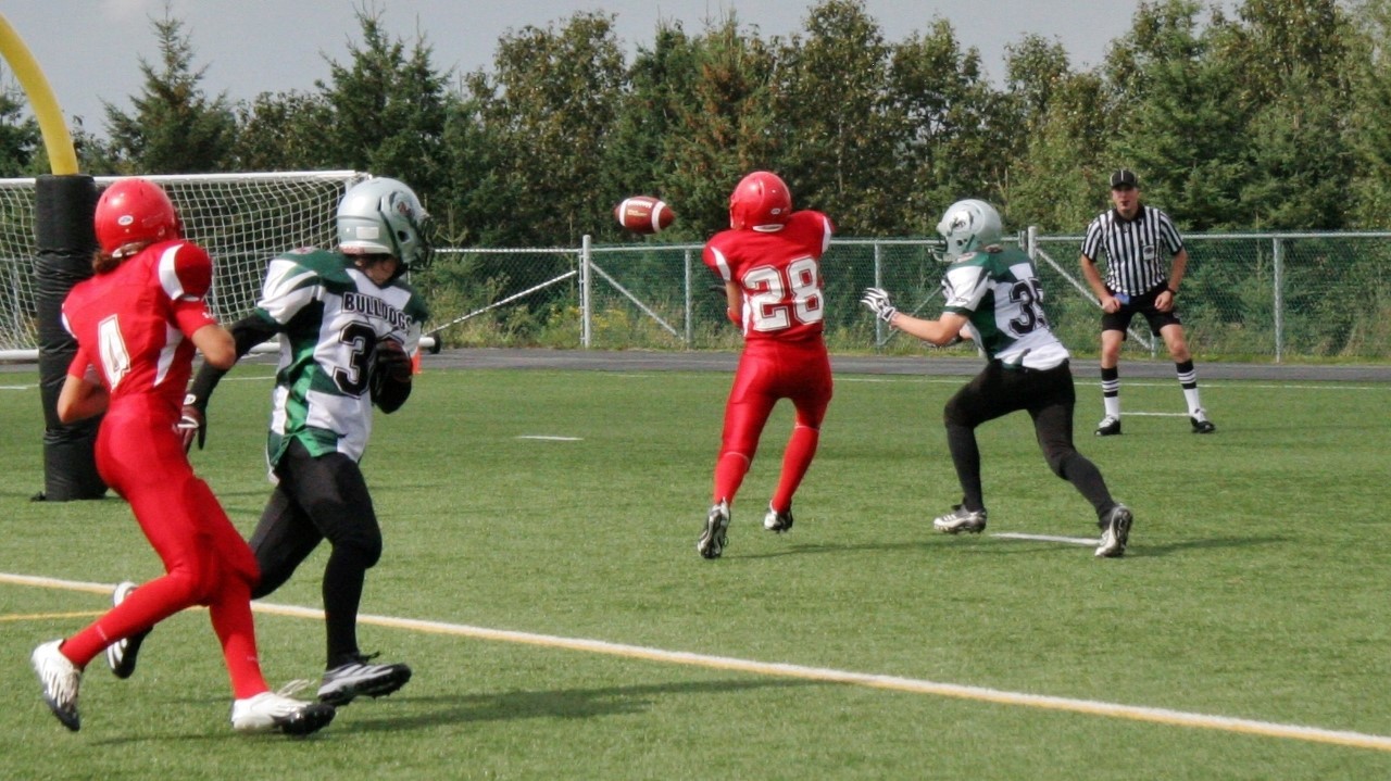 Miguel Bolduc (#28) a réussi le touché sur cette séquence