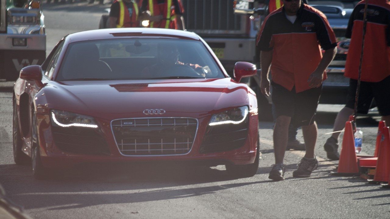 Benoît Gagné s’est fait plaisir en se dirigeant sur la piste au volant d’une Audi