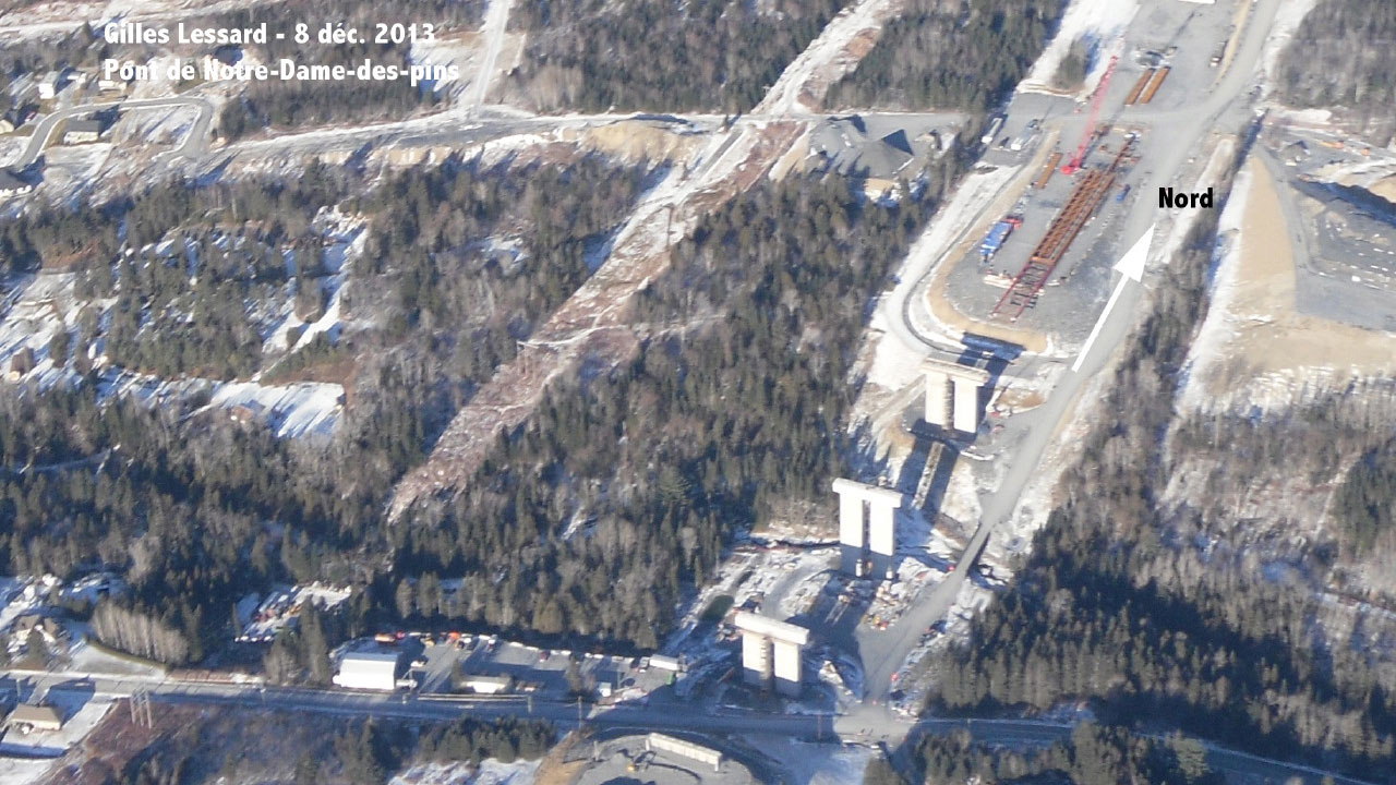 Autoroute 73 : le pont qui surplombera la rivière Gilbert fait son chemin