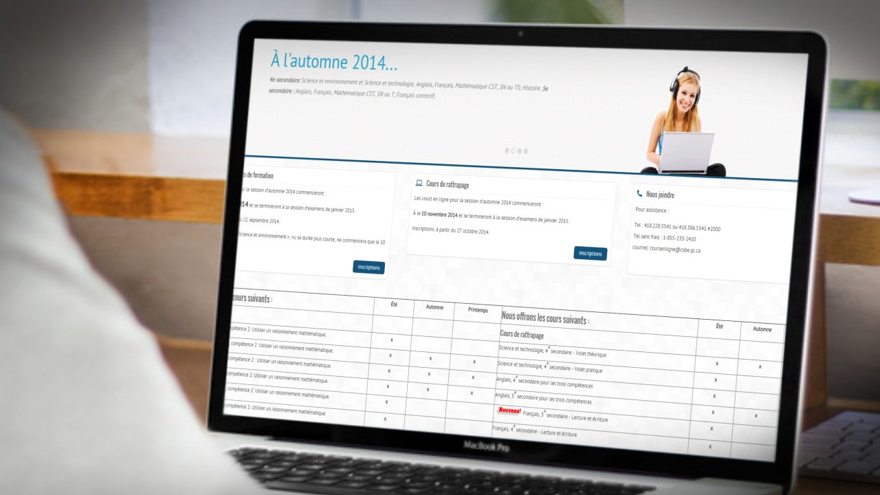 La Commission scolaire de la Beauce-Etchemin (CSBE) ajoute à son offre de cours en ligne neuf formations complètes de niveau secondaire.