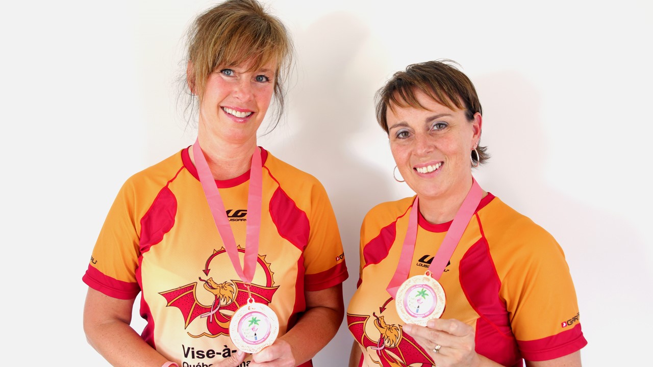 Survivantes du cancer du sein, Brigitte Bureau et Nadia Rodrigue relèvent le défi du « Dragon Boat Festival » 
