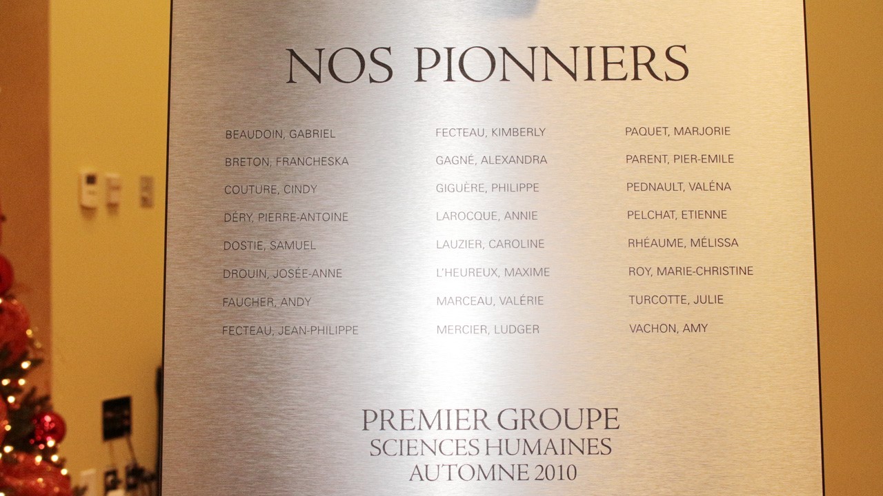 La plaque des pionniers