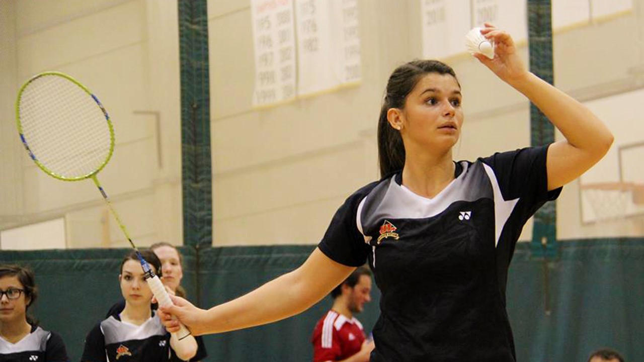 Josiane Langlois brise la glace avec le Rouge et Or. Photo: Sabrina Bergeron.