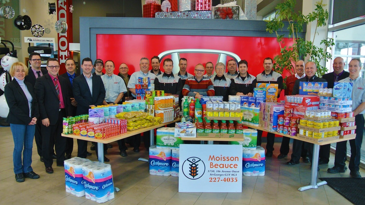 BGP Honda recueille des dons pour Moisson Beauce