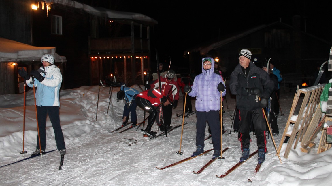 Ski de fond au flambeau à la cabane à sucre Aurélien Lessard