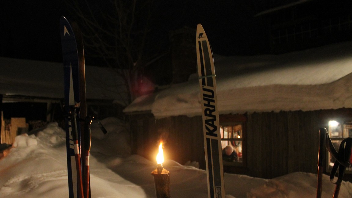 Ski de fond au flambeau à la cabane à sucre Aurélien Lessard