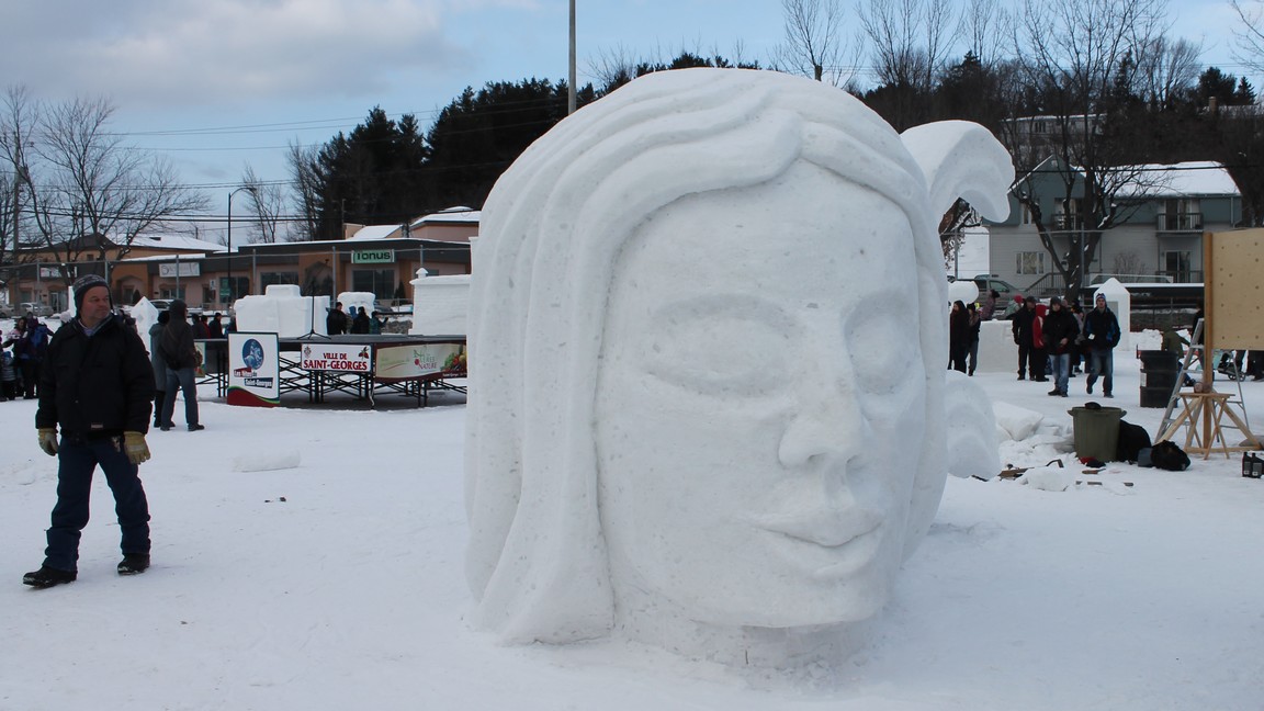 Un artiste invité a sculpté ce joli visage