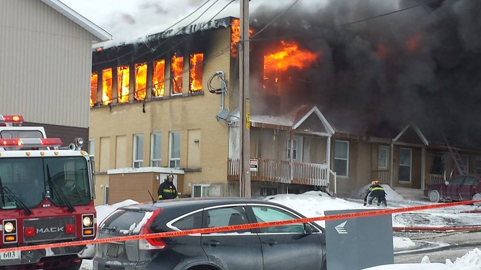Le 8 février dernier, un incendie a complètement détruit un immeuble à logements, situé sur la 135e Rue, à Saint-Georges.