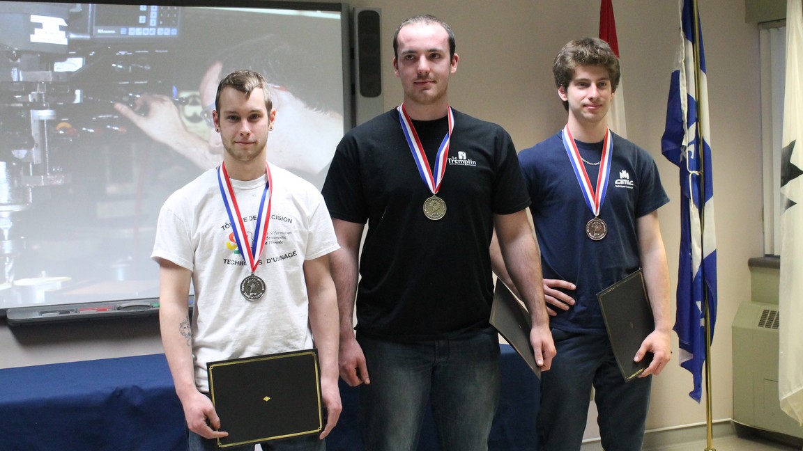 Luc Bergeron (1e place), Olivier Landry (2e) et Steven Cloutier (3)