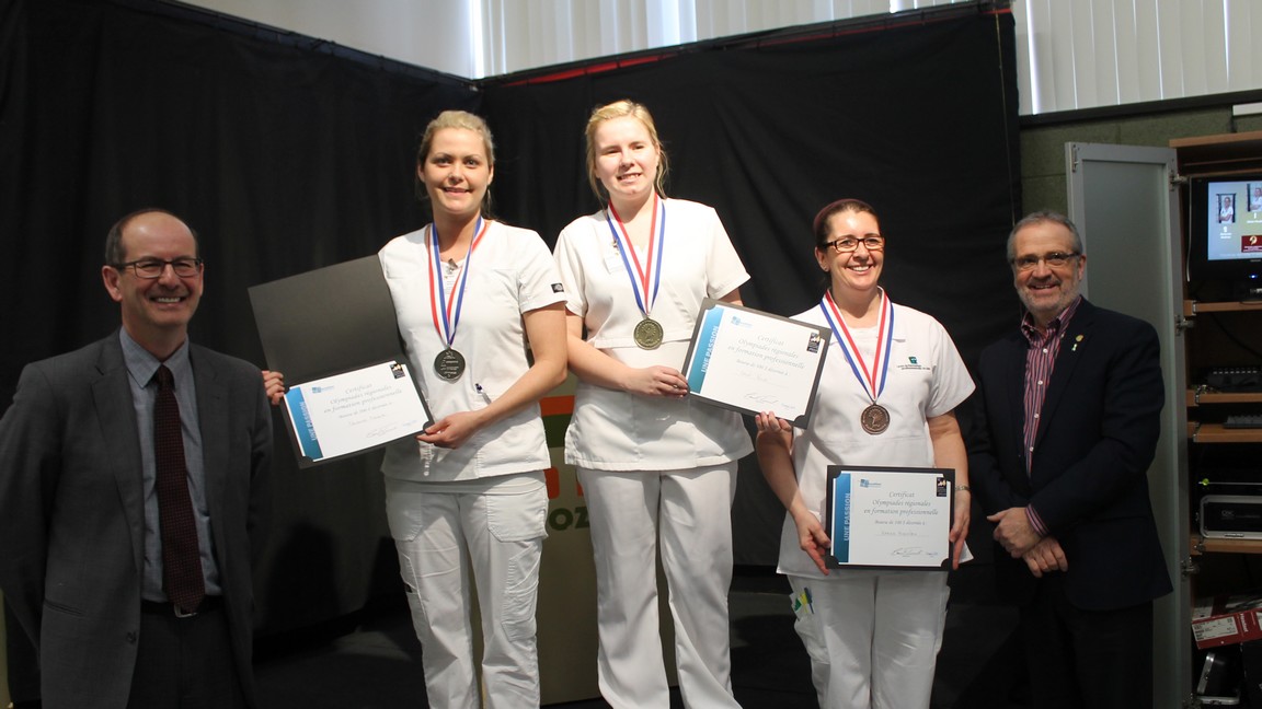Karine Huqueleux (3e place) , Natacha Nadeau (2e place) et Chloé Poulin (1e place)