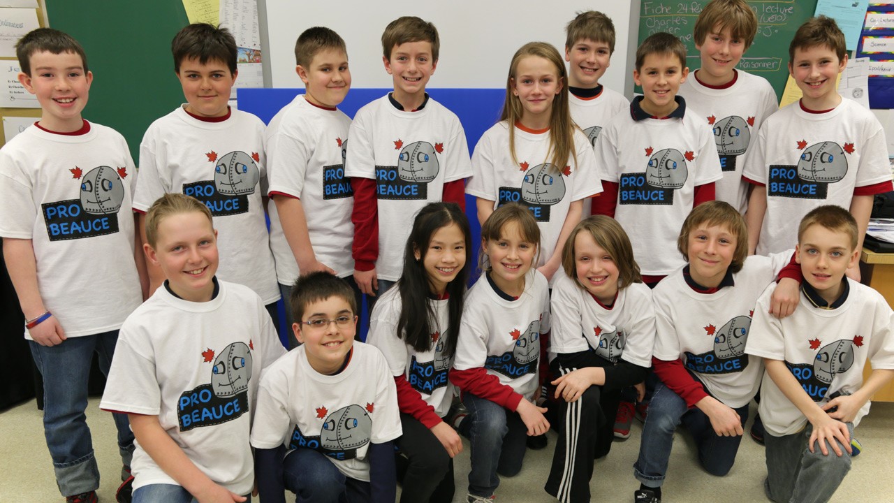 L'équipe « Pro Beauce » de l'école des Deux-Rives.
