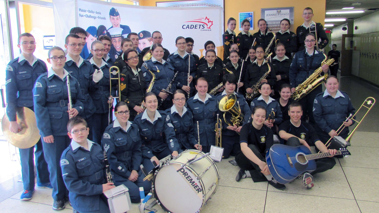 Plus de 900 jeunes provenant des quatre coins de la province du Québec se sont rassemblés les 22 et 23 mars derniers, à Drummondville, à l’occasion de la 9e édition du festival de musique des cadets.