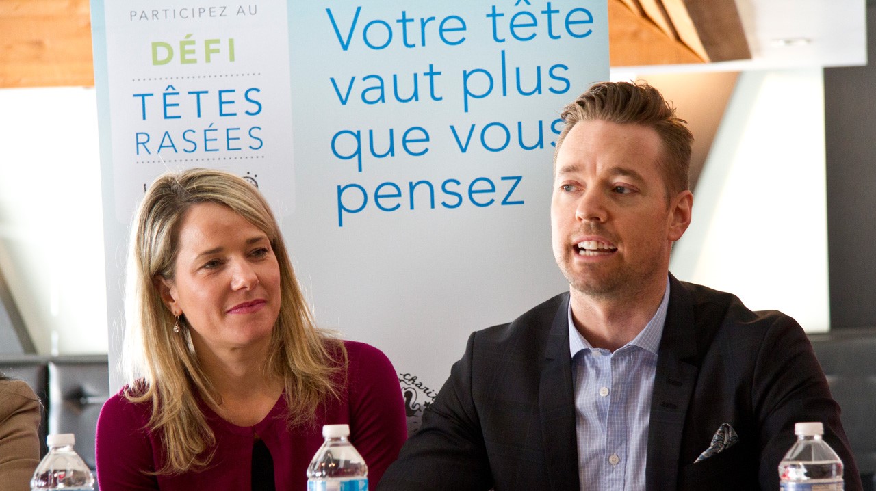 Les deux coprésidents d'honneur: Andrée-Anne Duchesne et Sébastien Lessard