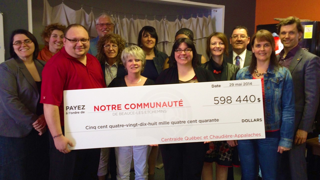 Une somme de 598 440 $ a été remis par Centraide Québec et Chaudières-Appalaches à 17 organismes communautaires de Beauce-Etchemins