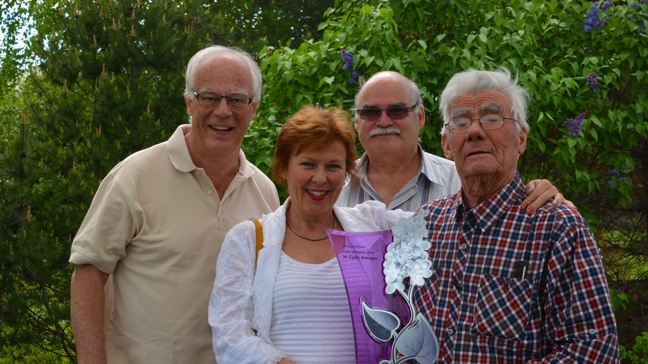 Robert Dutil, Solange Thibodeau, Guy-Paul Côté et Égide Bourque