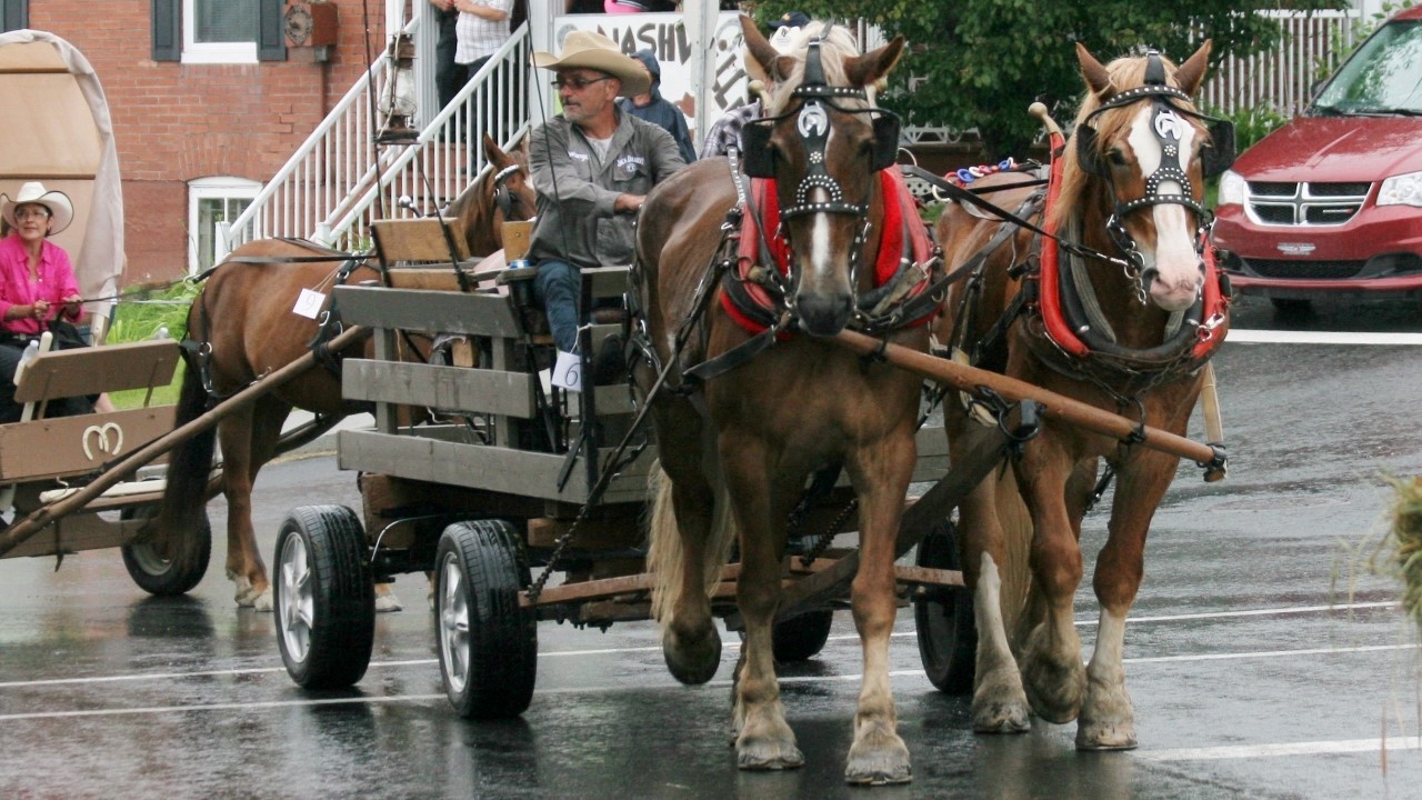 Une parade sous la pluie à Nashville en Beauce