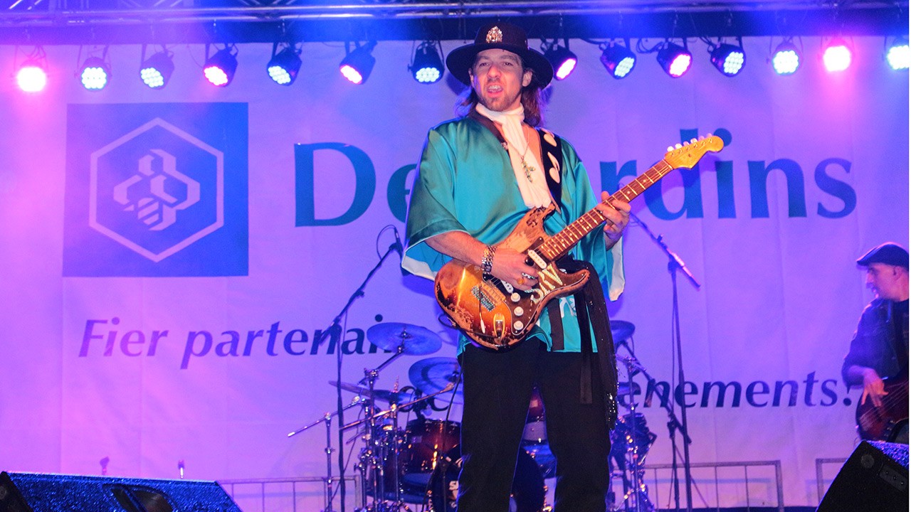 Le groupe SRV Tribute Blues Band était de passage à Saint-Georges le 16 août dernier dans le cadre du FunFest Weekend pour un spectacle hommage à Stevie Ray Vaughan.