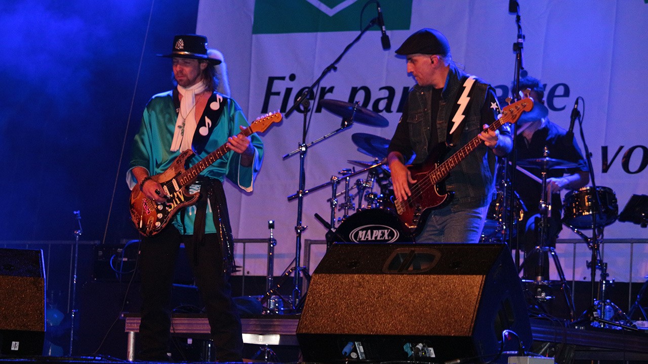 Le groupe SRV Tribute Blues Band était de passage à Saint-Georges le 16 août dernier dans le cadre du FunFest Weekend pour un spectacle hommage à Stevie Ray Vaughan.