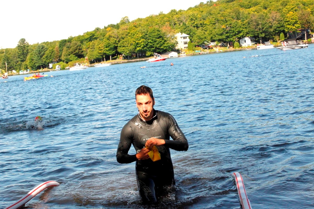 (299 photos) Plus de 150 braves pour le Premier Triathlon du Lac-Poulin