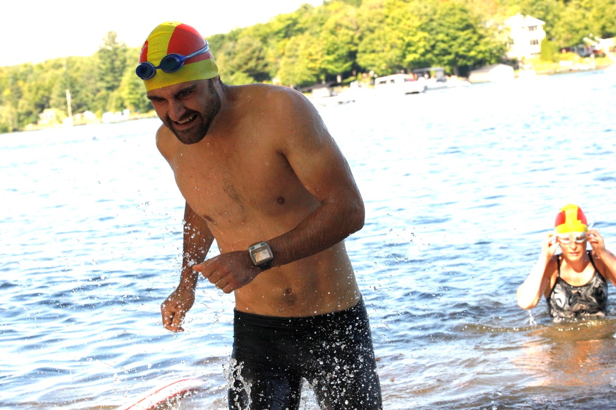 (299 photos) Plus de 150 braves pour le Premier Triathlon du Lac-Poulin