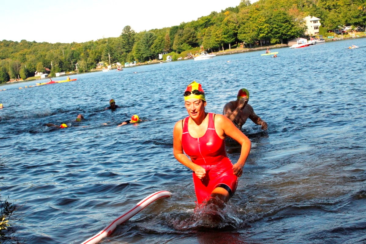 (299 photos) Plus de 150 braves pour le Premier Triathlon du Lac-Poulin