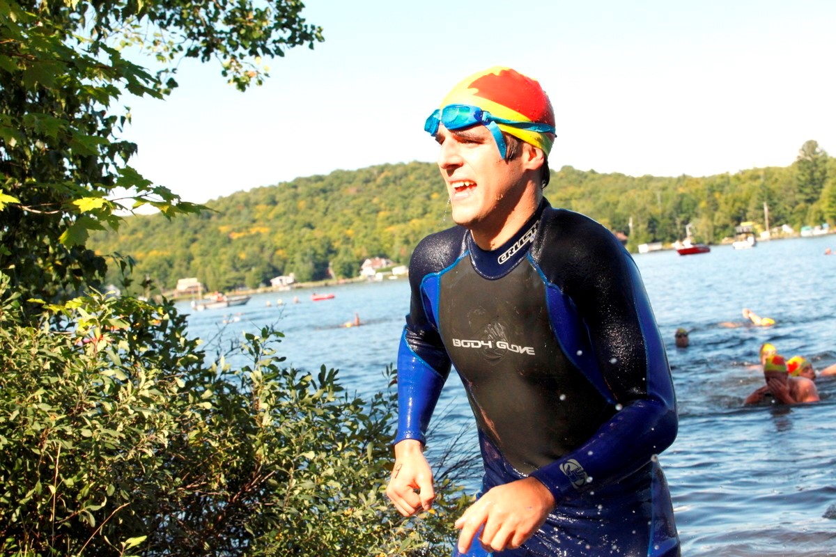(299 photos) Plus de 150 braves pour le Premier Triathlon du Lac-Poulin