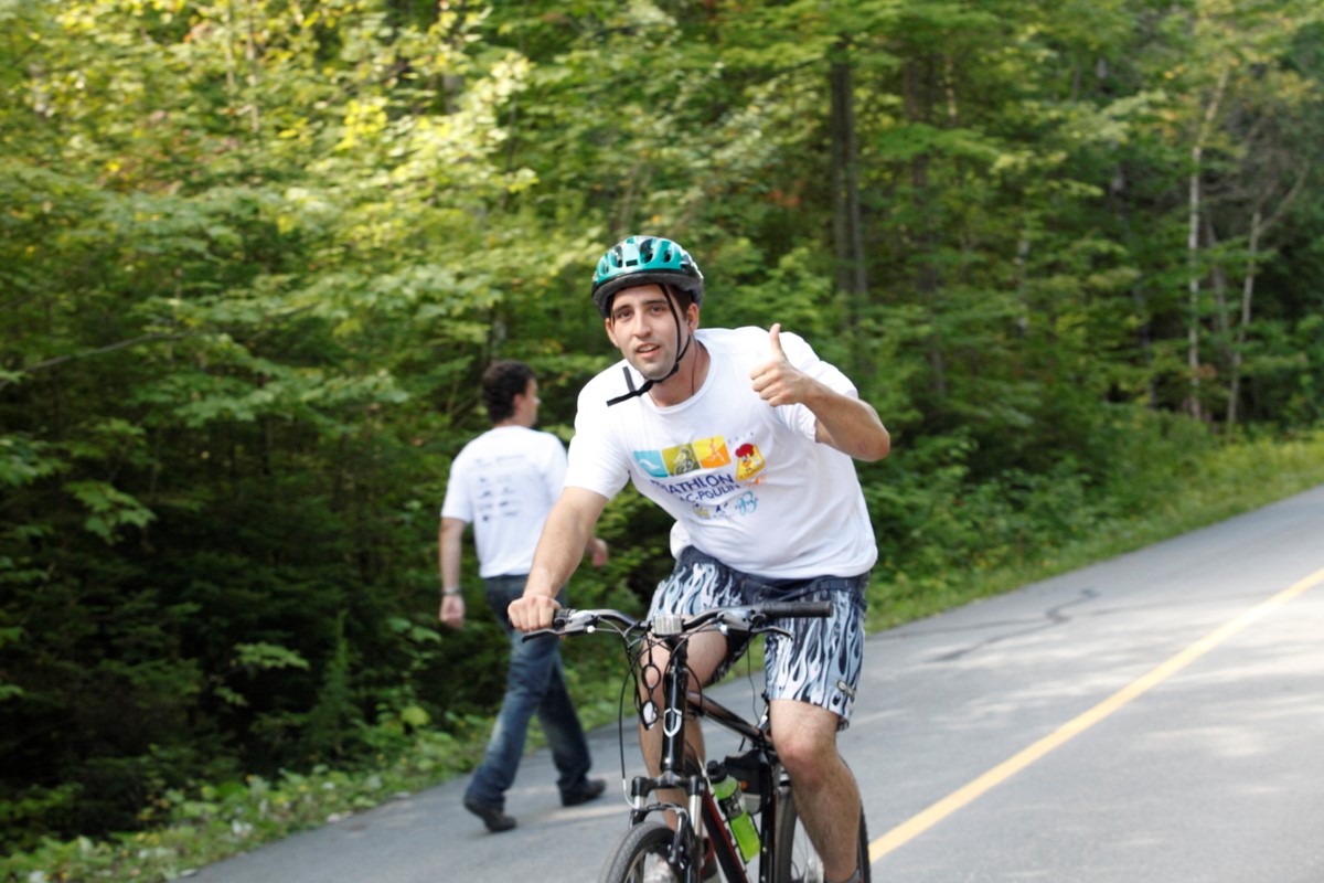 (299 photos) Plus de 150 braves pour le Premier Triathlon du Lac-Poulin