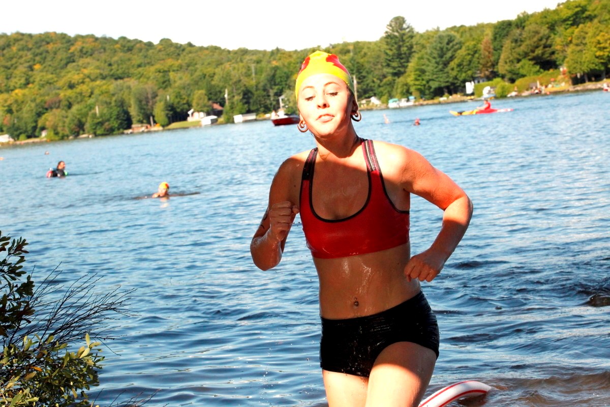 (299 photos) Plus de 150 braves pour le Premier Triathlon du Lac-Poulin