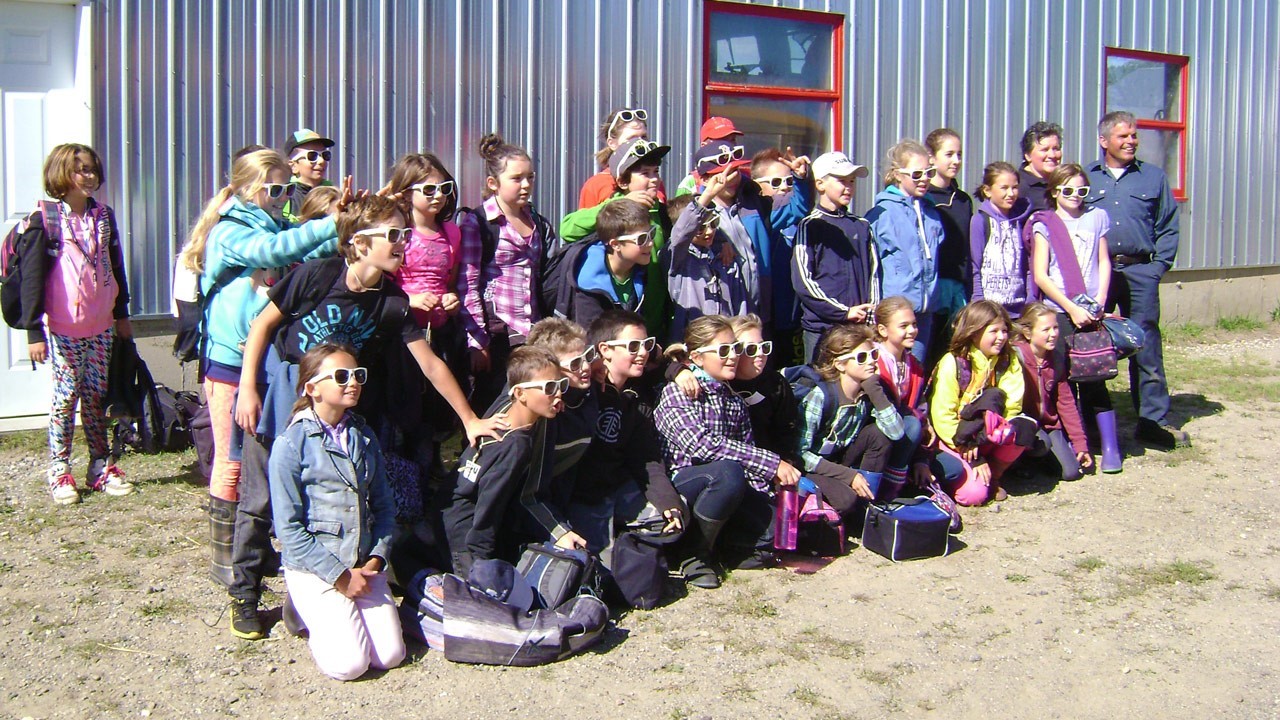 Les élèves de 5e et 6e année de l’école Étienne-Chartier.