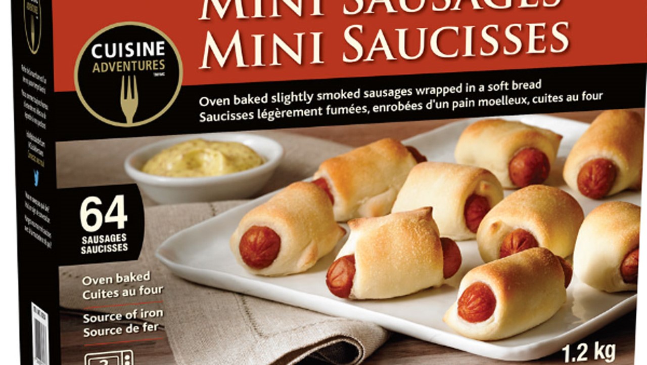 Les Mini Saucisses de marque Cuisine Adventures sont l'un des deux produits rappelés