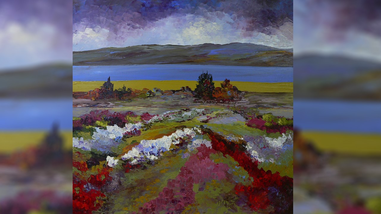 L'artiste etcheminoise, Judith St-Hilaire, a offert une huile originale d’une valeur de 1 200 $ à faire tirer au sort le 20 juin prochain. L'oeuvre s'intitule « Un ineffable parfum vient de la terre »