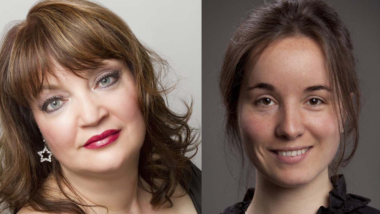 De gauche à droite: la soprano Rachelle Thibodeau et la pianiste Andrée-Anne Caron.