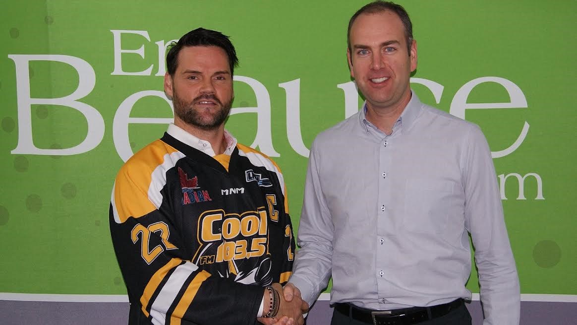 Le nouveau chroniqueur d'EnBeauce.com, Éric Bertrand et le président de Neomedia.com, Claude Poulin.