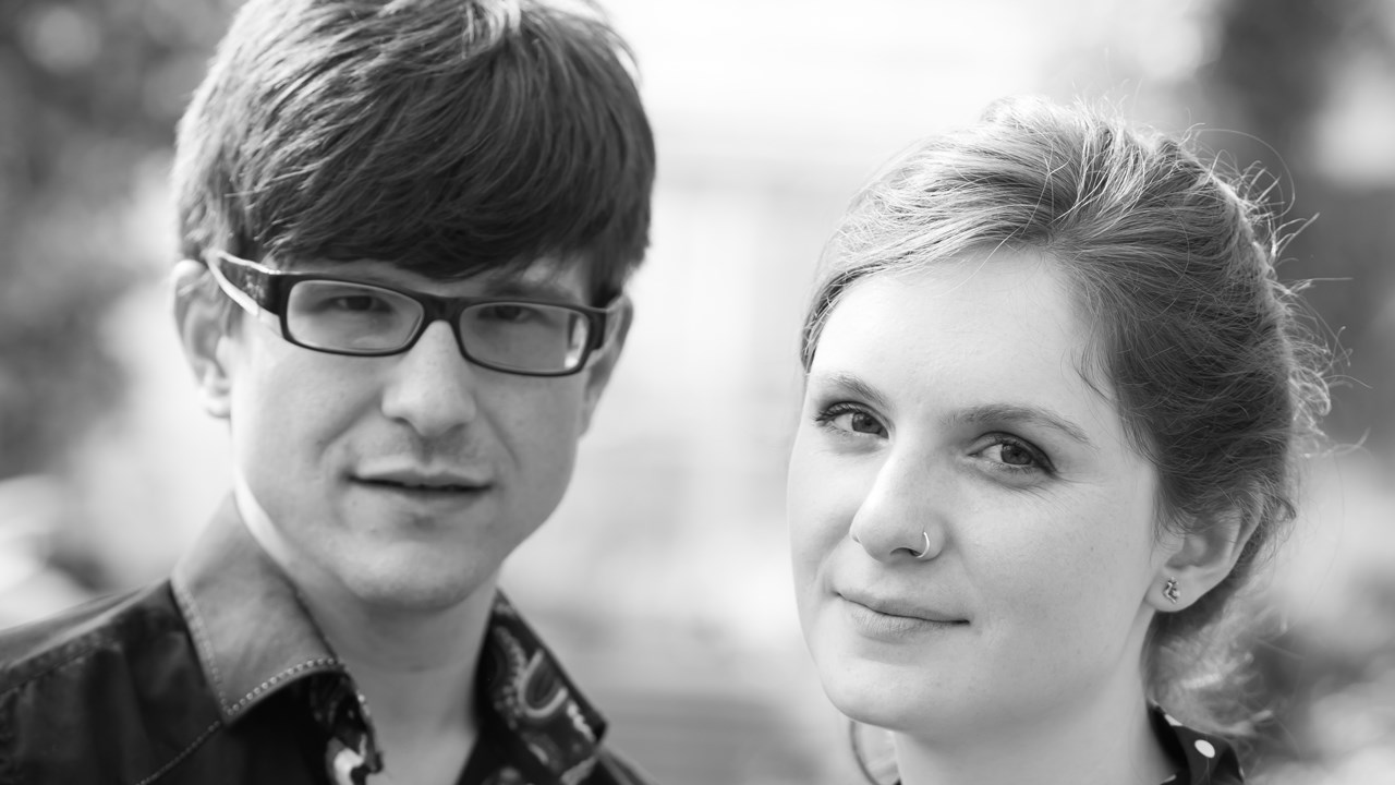 Duo Palladium, composé d'Olivier Hébert-Bouchard et d'Ariane Brisson, en spectacle à la Chapelle du Centre culturel Marie-Fitzbach.