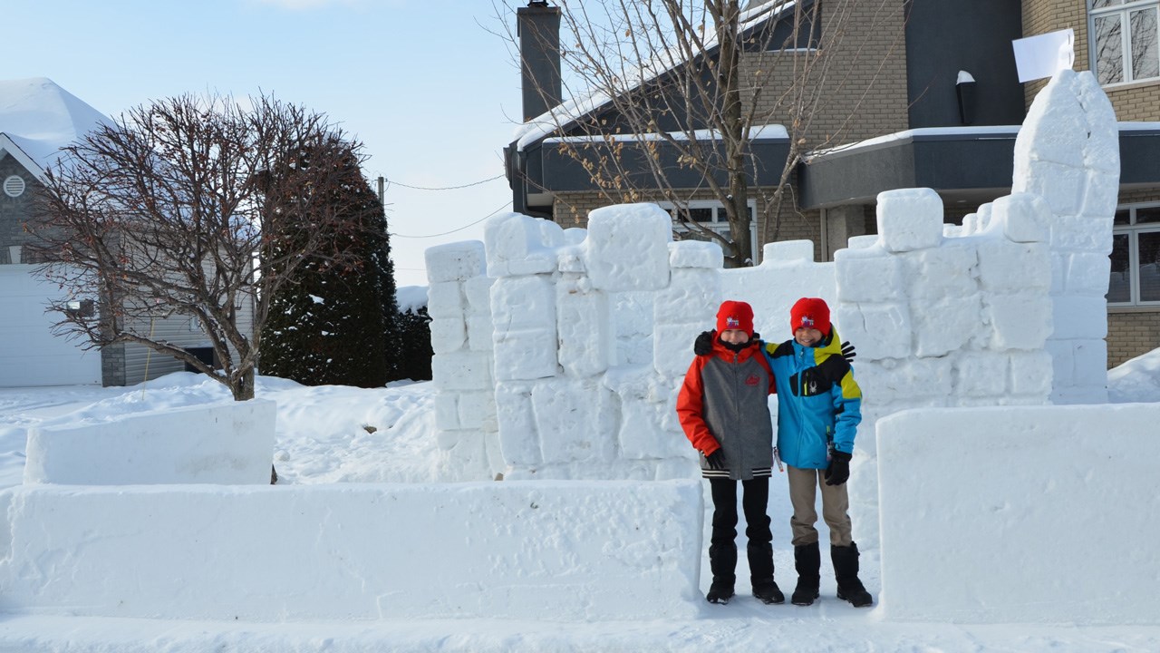 Le fort ayant reçu le plus de votes dans le cadre du concours «Fort en famille» a été réalisé à Saint-Joseph-de-Beauce par les familles Jacques et Mercier-Busque.