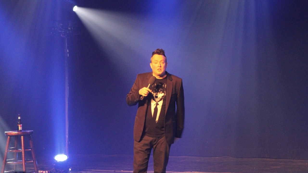 Mike Ward était en spectacle à la Salle Alphonse-Desjardins du Cégep Beauce-Appalaches ce samedi 21 mars.
