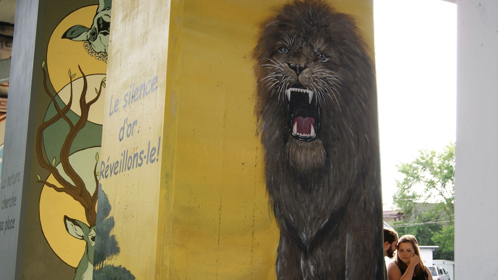 Les artistes de la rue exposent leurs oeuvres sous le viaduc Josaphat-Poulin