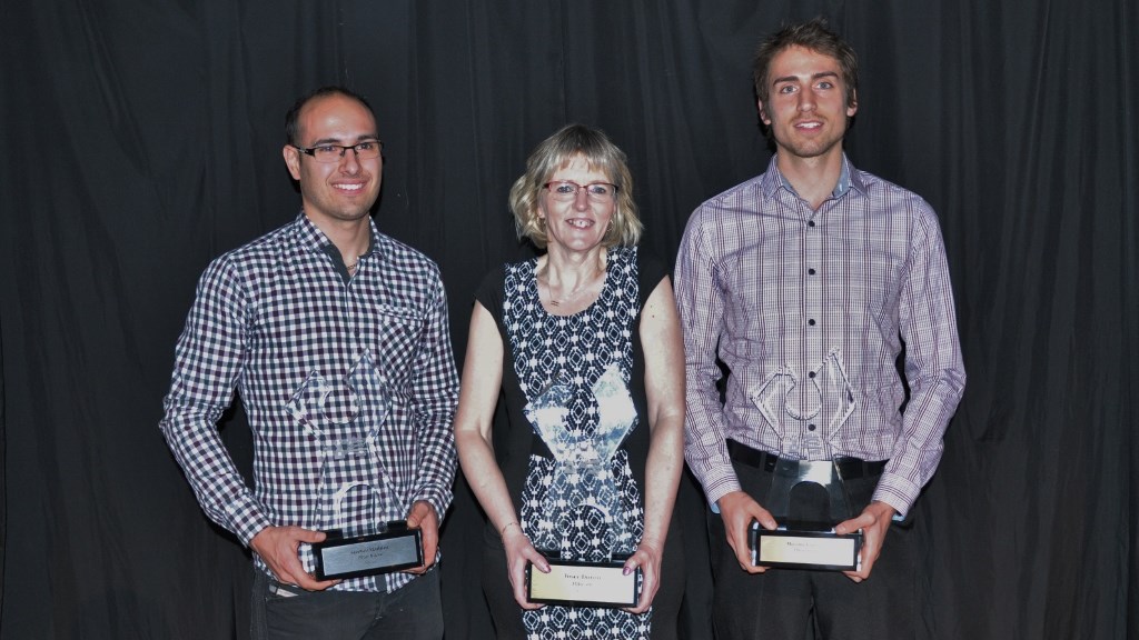 Les trois gagnants des prix majeurs de la soirée