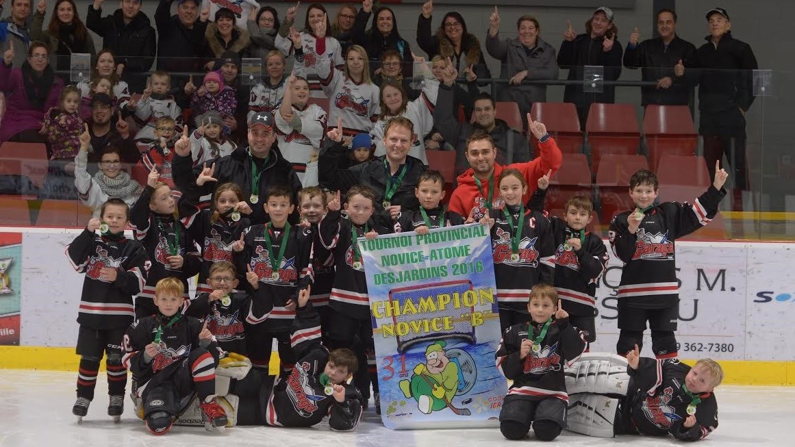 Le Garaga Novice B1 remporte la médaille d'or à Plessisville