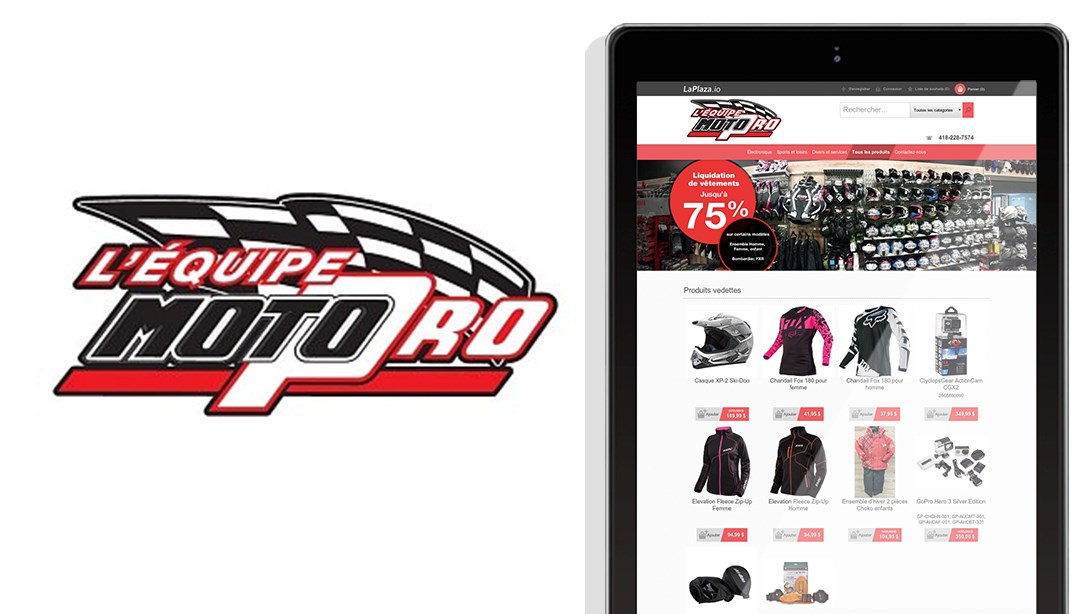 Une boutique en ligne pour L’Équipe Moto Pro