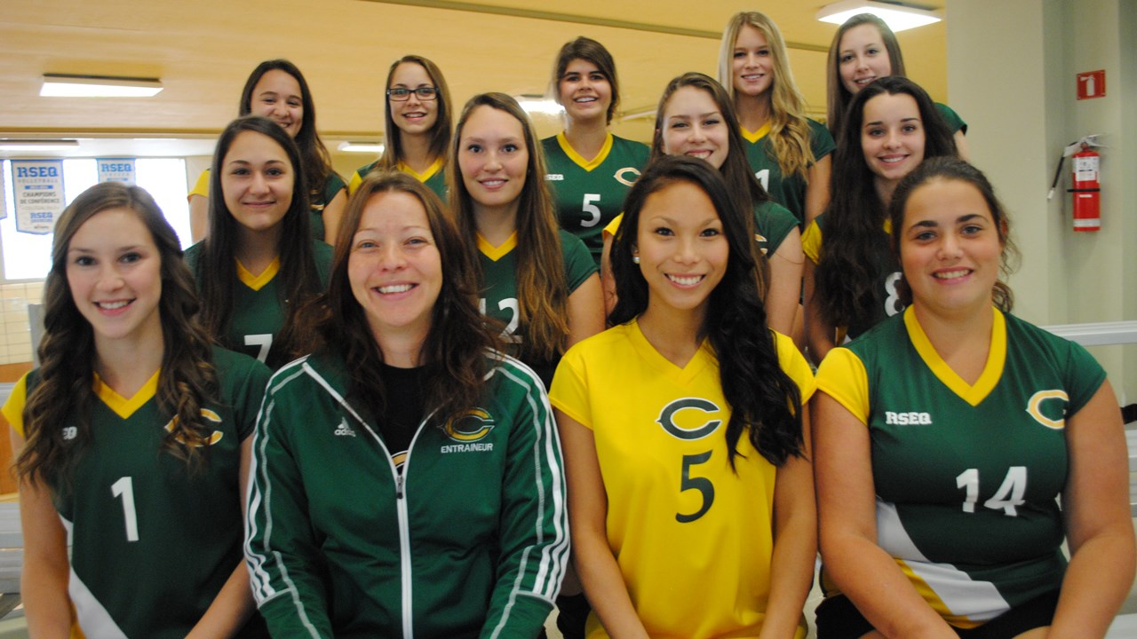 L'équipe féminine de volleyball de division 3 des Condors du Cégep Beauce-Appalaches.