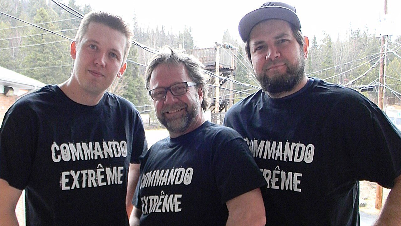 Le comité organisateur du Commando Extrême (Éric Poulin, Marc-André Turcotte et Jean-Guy Morin)